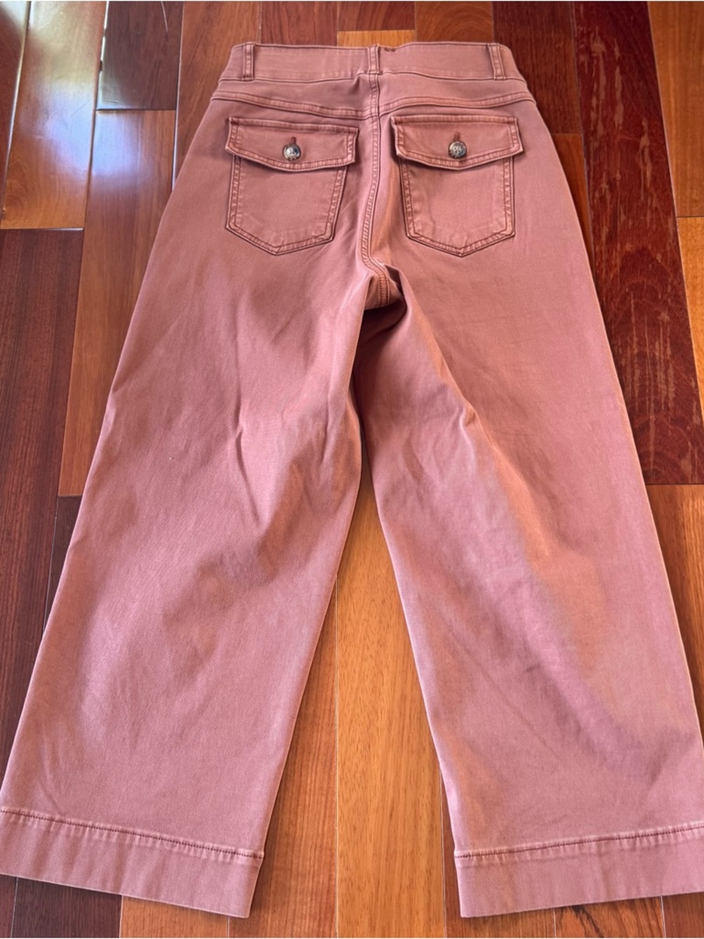 Spanx Stretch Twill Wide Leg Crop Pants - Picture 2 of 2